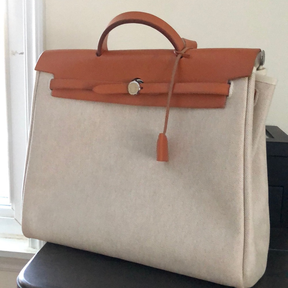 Hermès herbag 2 in 1 canvas MM 39